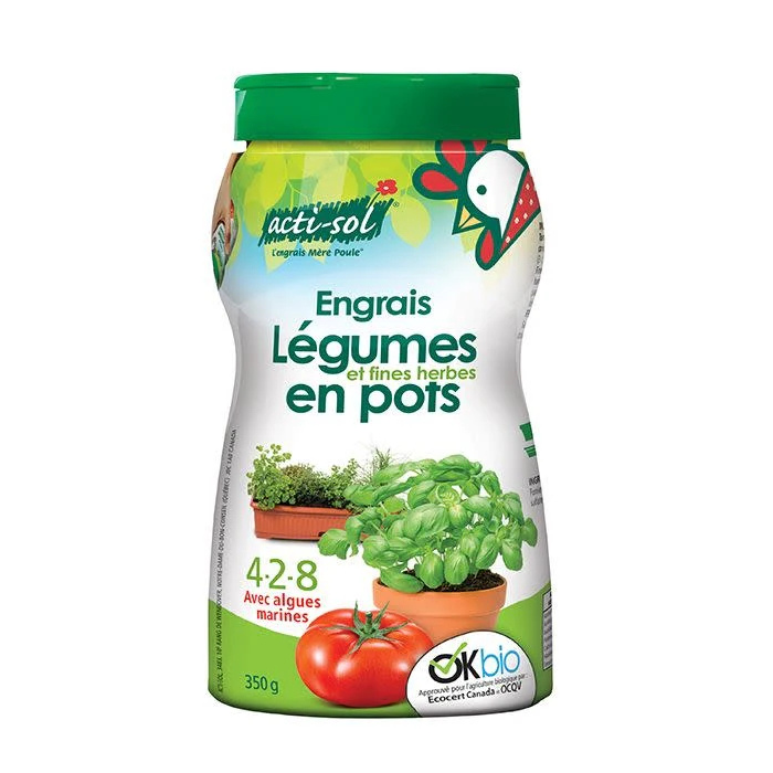 Acti-sol Légumes et fines herbes en pots 4-2-8 (350 g)