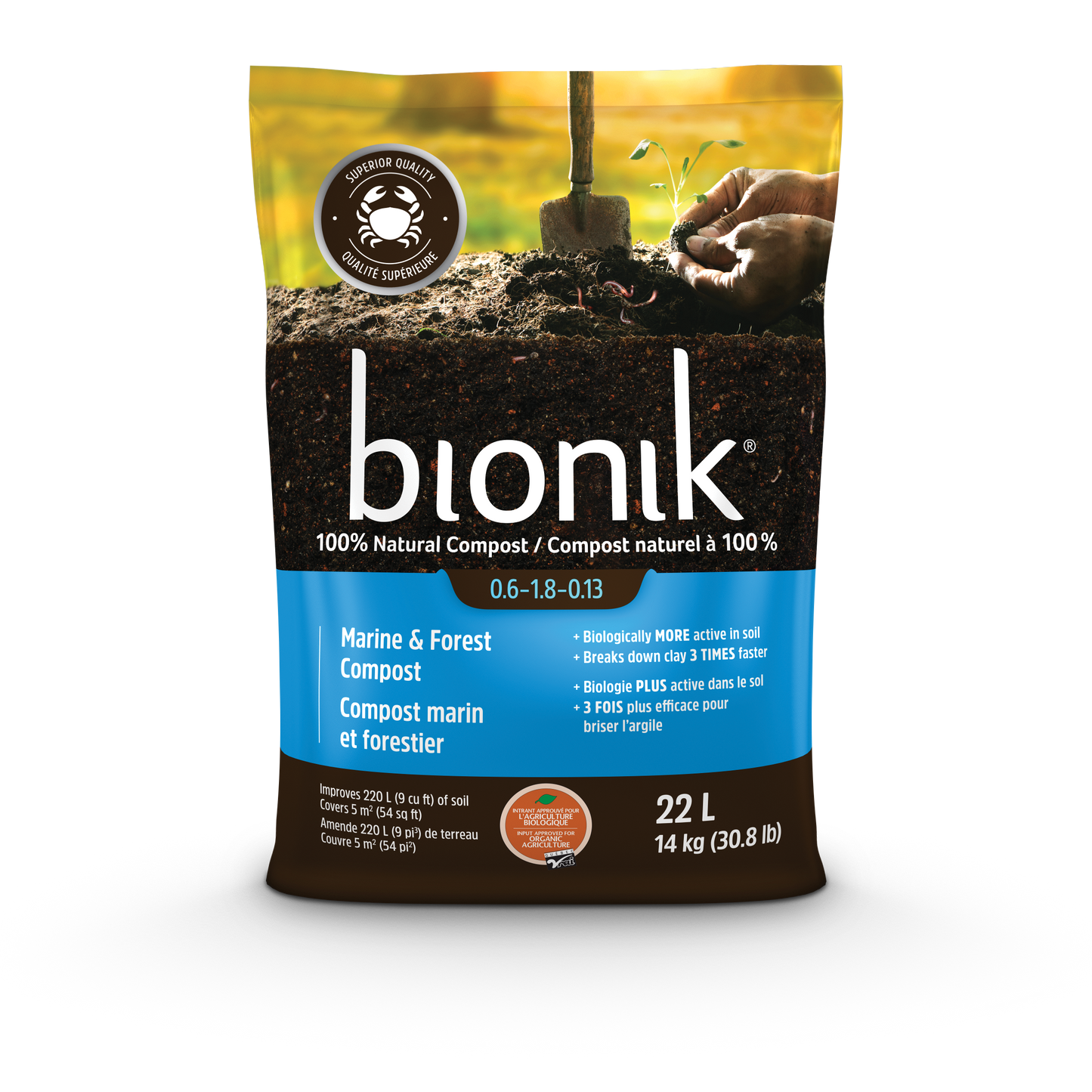 Compost marin et forestier BIONIK 22L