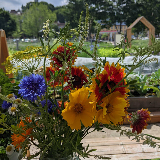 Bouquet de fleurs des Jardins du bassin Louise