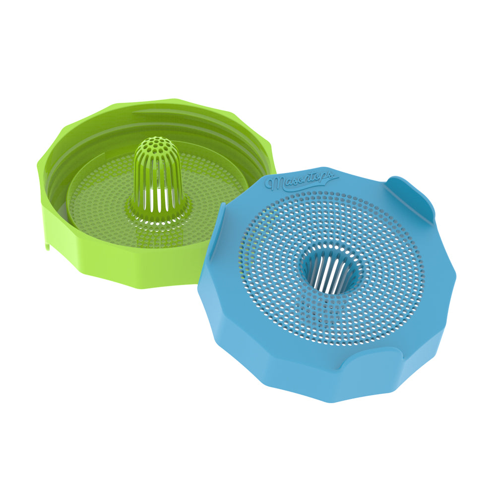Couvercles perforés pour pot Mason en plastique