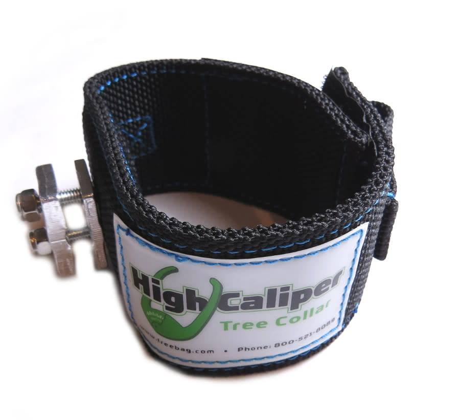 Ganse noire qui forme un rond avec vis sur le côté sur laquelle on lit la marque High Caliper