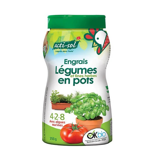 Acti-sol Légumes et fines herbes en pots 4-2-8 (350 g)