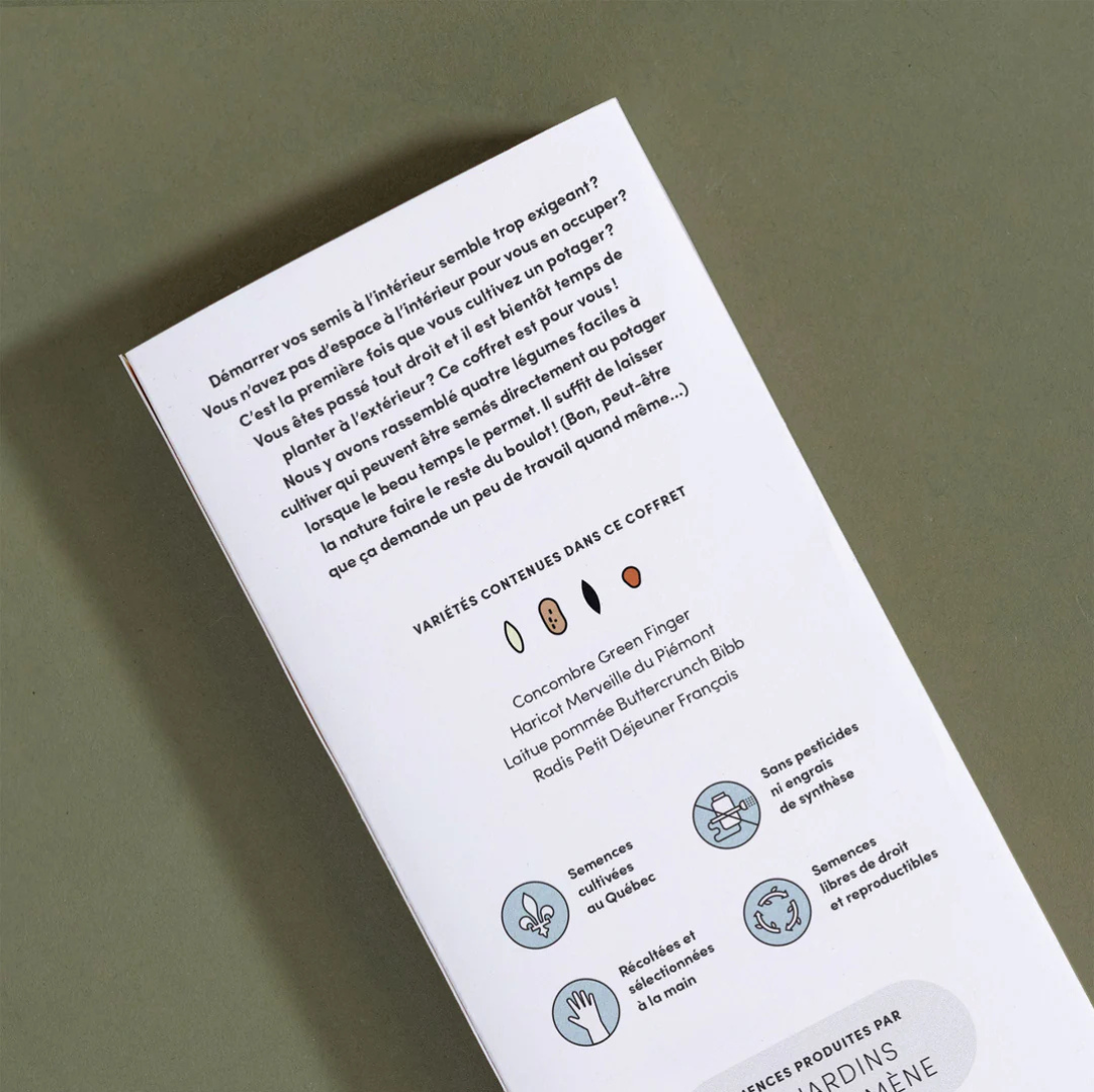 Coffret de semences - Collection Légumes à semer directement au potager