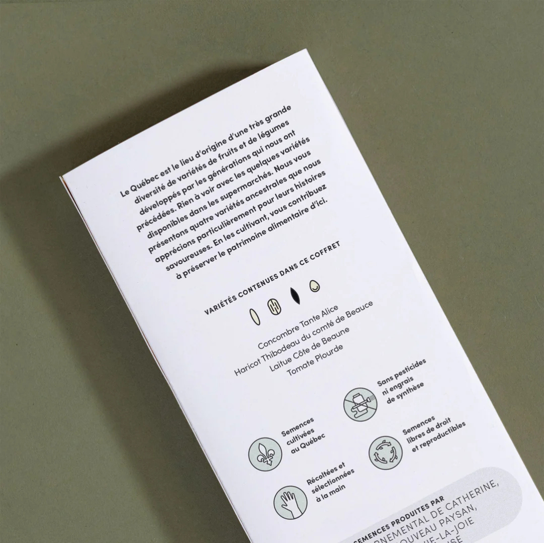 Coffret de semences - Collection patrimoine québécois #4