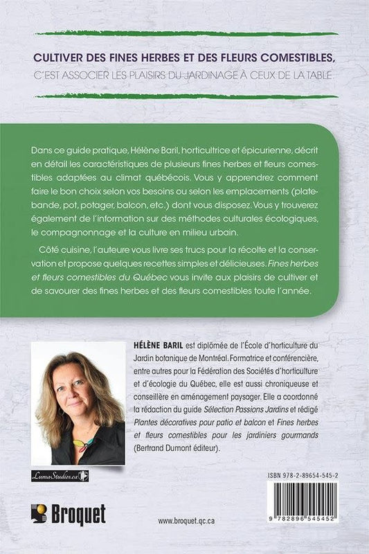 Fines herbes et fleurs comestibles du Québec - Hélène Baril - 2017